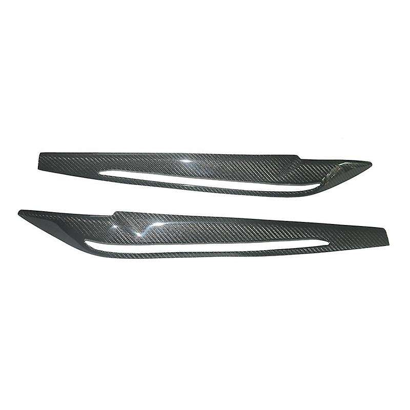 Carbon Fiber Decor Headlights Eyebrows Eyelids Trim Cover Car Light Stickers for F15/F16 X5 X6 2014-
