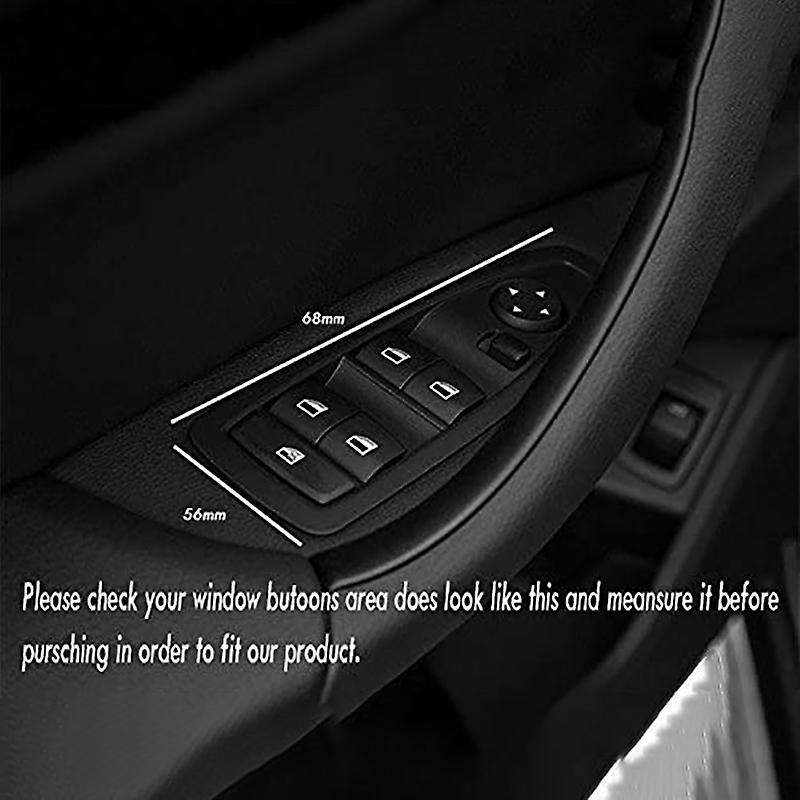 Carbon Fiber Door and Window Button Switch Frame Sticker Moulding, Door Key Frame Accessories, for F