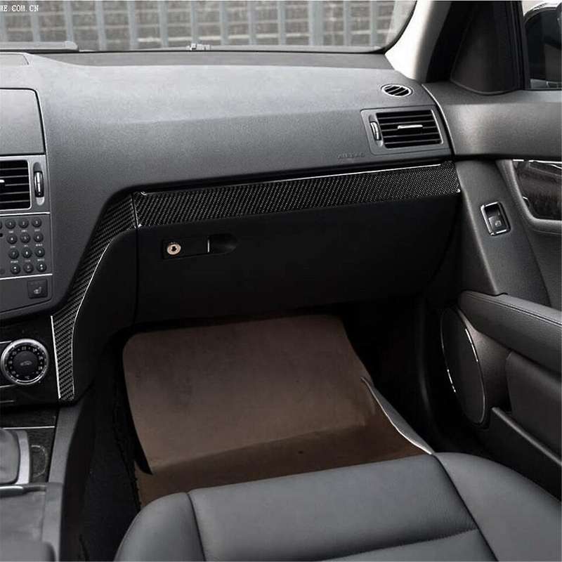 Carbon Fiber Dashboard Panel Cover Trim for C Class W204 2007-2010