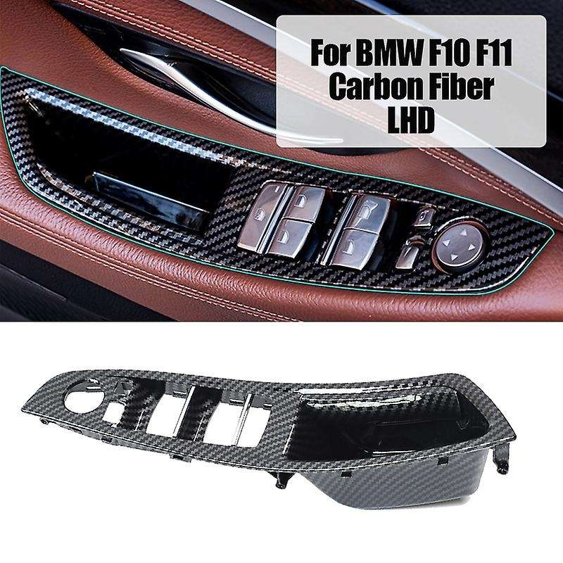 Carbon Fiber Door Window Switch Control Panel Cover Trim for 5 Series F10 F11 F18 520I 523I 525I 528