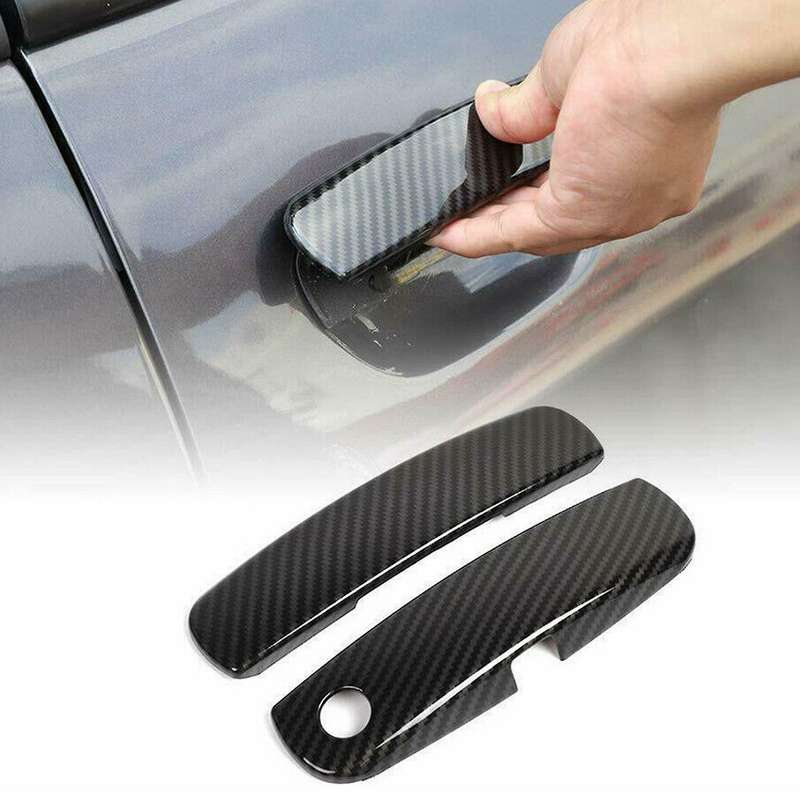 Carbon Fiber Door Handle Trim Cover Accessories for 2012-2020