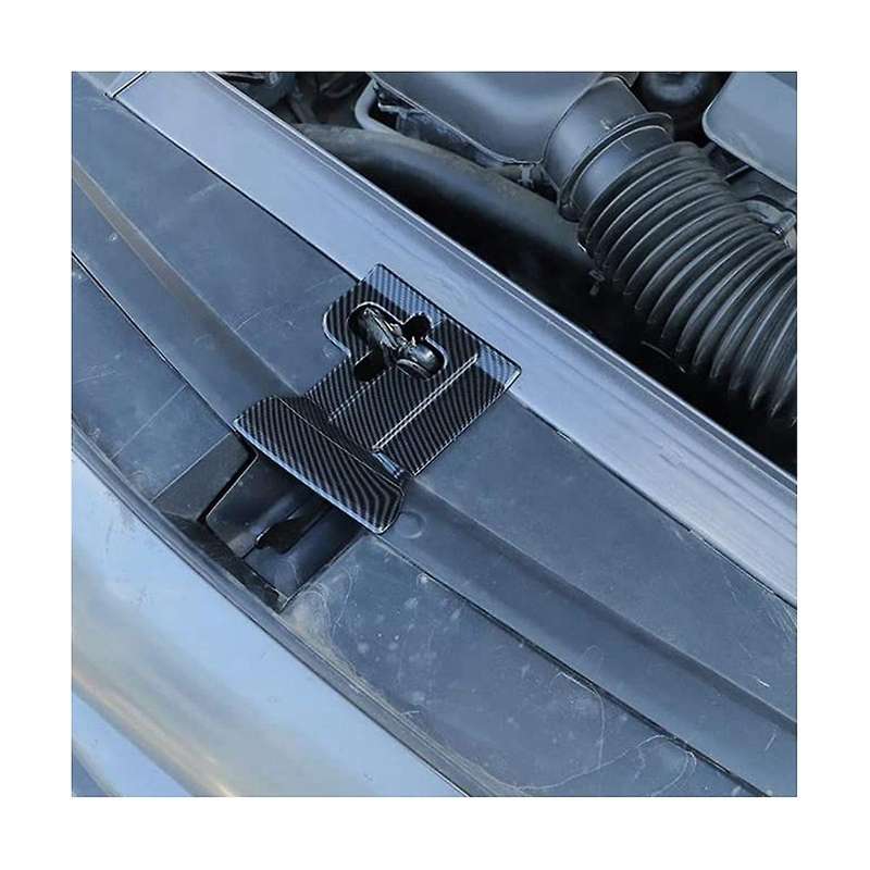 Carbon Fiber Engine Hood Lock Protection Cover Trim for 2009-2021