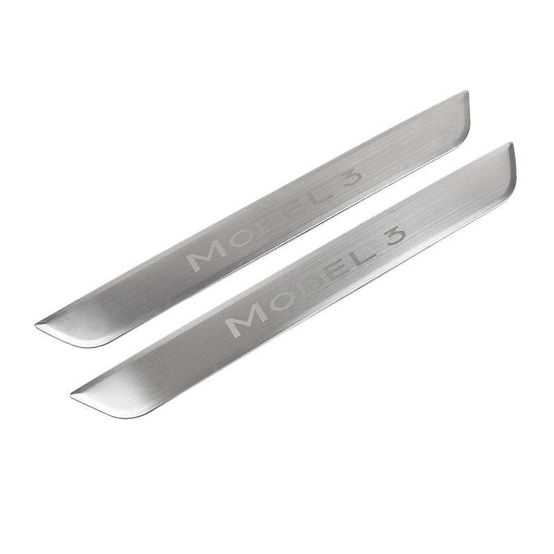 Carbon Fiber Door Sill Protector Stainless Steel Door Sill Decoration Wrap Cover Welcome Pedals for