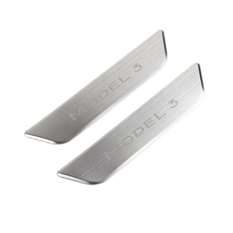 Carbon Fiber Door Sill Protector Stainless Steel Door Sill Decoration Wrap Cover Welcome Pedals for