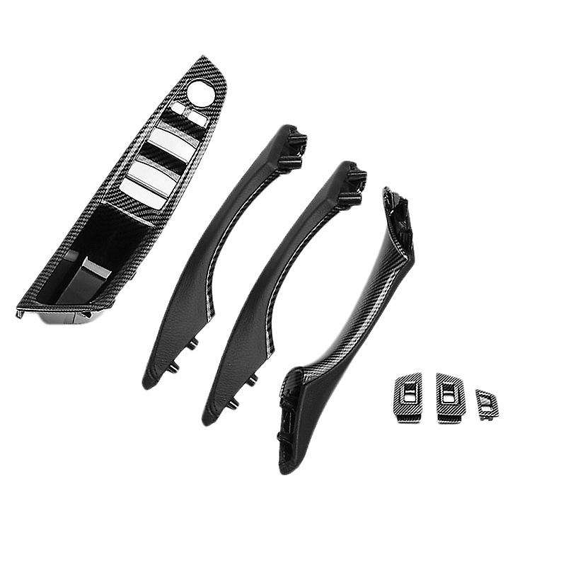 Carbon Fiber Door Window Switch Panel Interior Handle Cover Trim for  5 Series F10 F11 F18 520I 523I