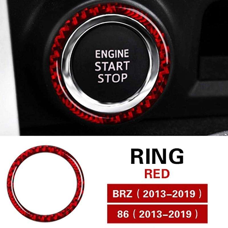 Carbon Fiber Engine Start Stop Switch Button Frame Decal Cover Trim for BRZ 2012-2019