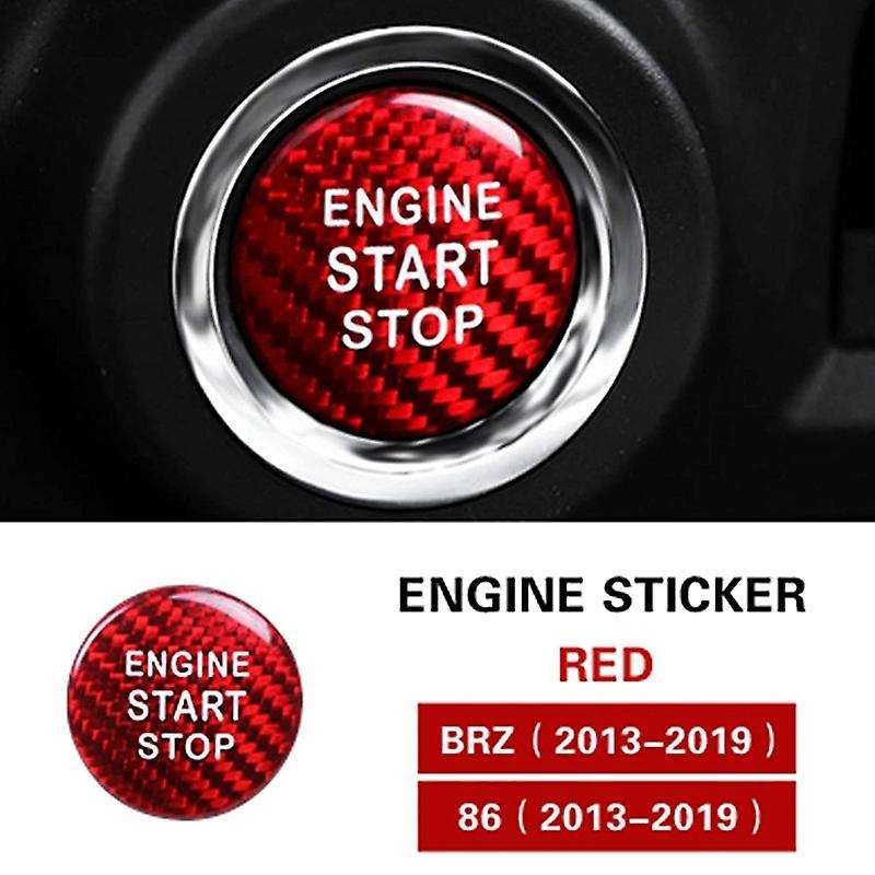 Carbon Fiber Engine Start Stop Switch Button Frame Decal Cover Trim for BRZ 2012-2019