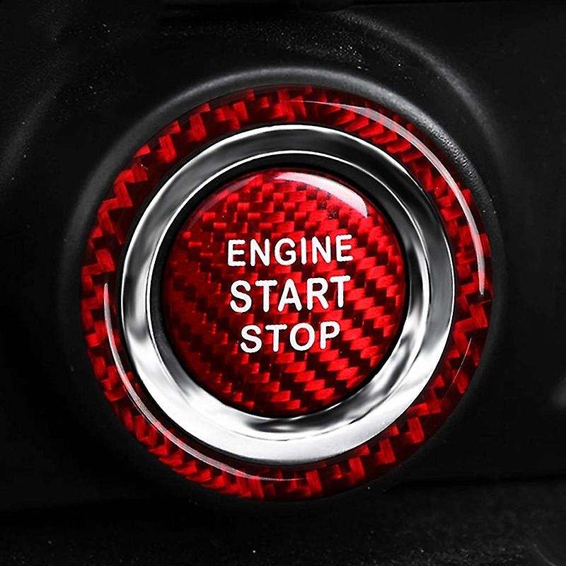 Carbon Fiber Engine Start Stop Switch Button Frame Decal Cover Trim for BRZ 2012-2019