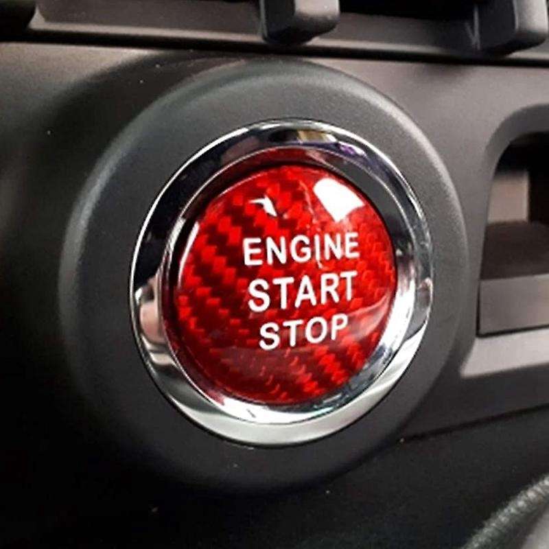 Carbon Fiber Engine Start Stop Switch Button Frame Decal Cover Trim for BRZ 2012-2019