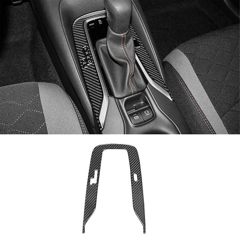 Carbon Fiber for / 2019-2023 Center Console Gear Shift Frame Cover Trim Interior Accessories