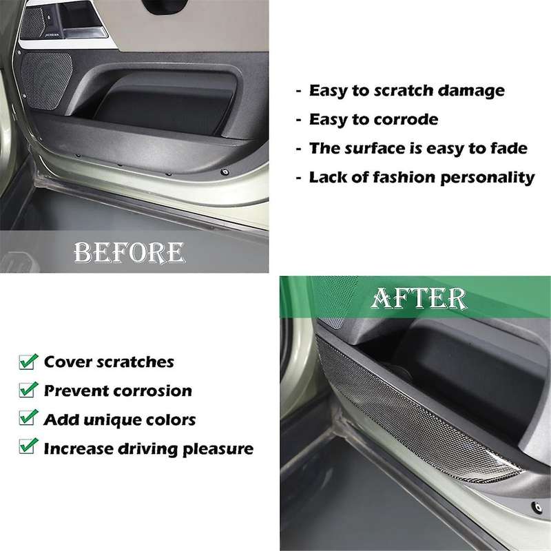 Carbon Fiber for 110 130 2020-2024 Front Inner Door Panel Cover Trim Interior Accessories