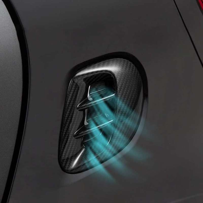 Carbon Fiber for - Rear Air Outlet Decorative Frame Sticker 3D Air Outlet Protection Cover