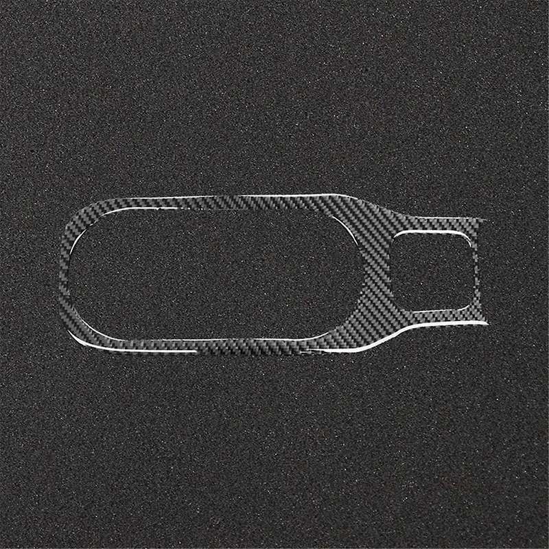 Carbon Fiber for / 2019-2023 Center Control Water Cup Holder Cover Trim Interior Accessories