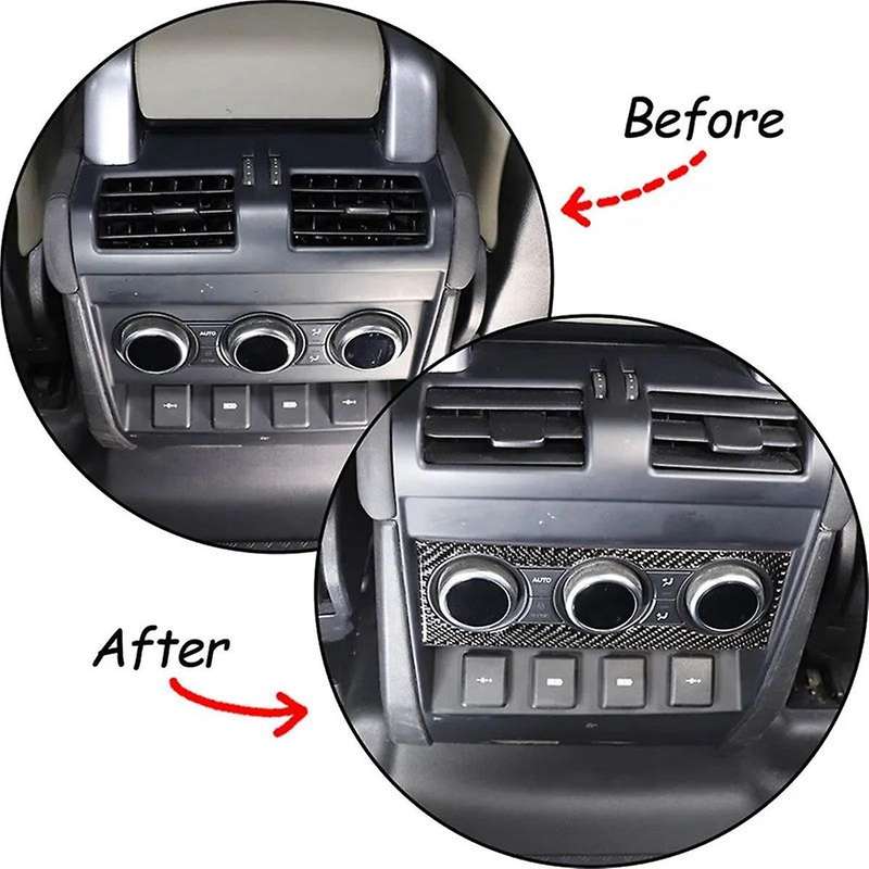 Carbon Fiber for 110 2020-2024 Rear Air Conditioner Adjustment Button Panel Cover Trim Accessories