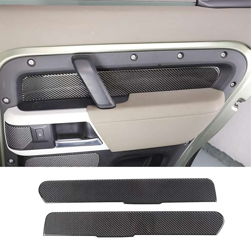 Carbon Fiber for 110 130 2020-2024 Rear Door Inner Armrest Panel Cover Trim Interior Accessories