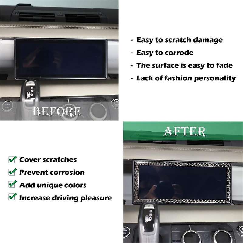 Carbon Fiber for 110 2020-2024 Center Dashboard Navigation Screen Cover Trim Interior Accessories