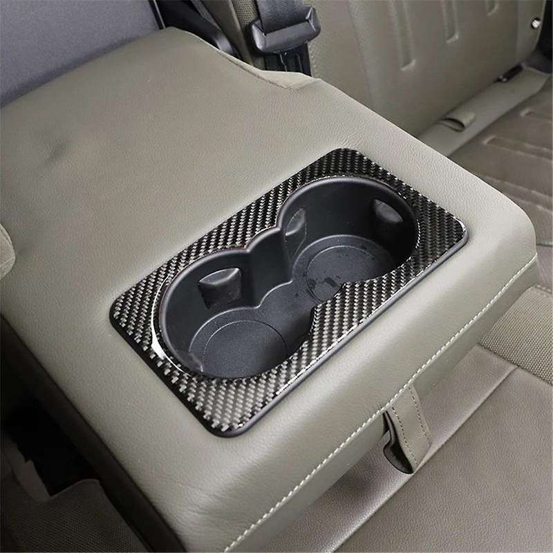 Carbon Fiber for 110 2020-2024 Rear Seat Armrest Cup Holder Cover Trim Interior Accessories