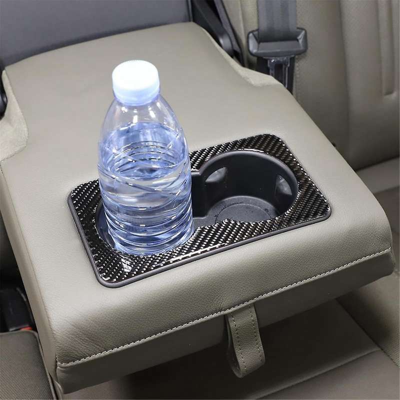 Carbon Fiber for 110 2020-2024 Rear Seat Armrest Cup Holder Cover Trim Interior Accessories