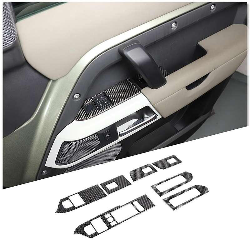 Carbon Fiber for 110 2020-2024 Door Window Lift Button Cover Trim Interior Accessories