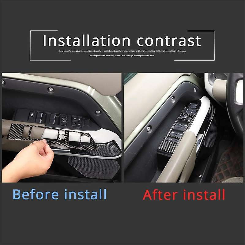 Carbon Fiber for 110 2020-2024 Door Window Lift Button Cover Trim Interior Accessories