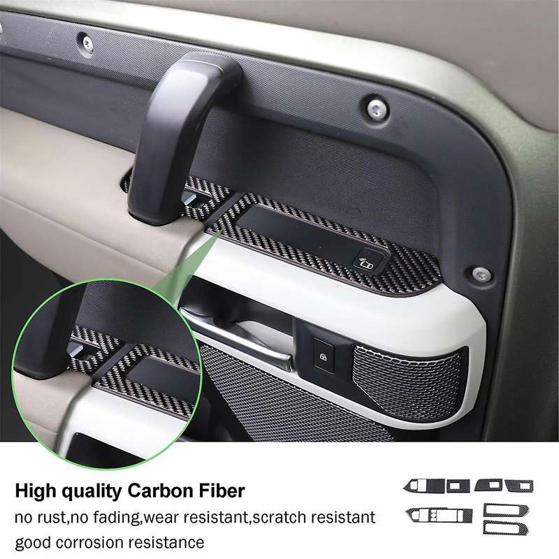 Carbon Fiber for 110 2020-2024 Door Window Lift Button Cover Trim Interior Accessories