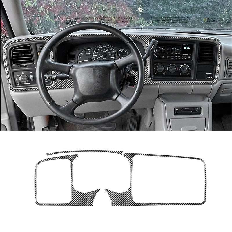 Carbon Fiber for 1500 1999-2002 Center Console Dashboard Panel Trim Cover Interior Accessories