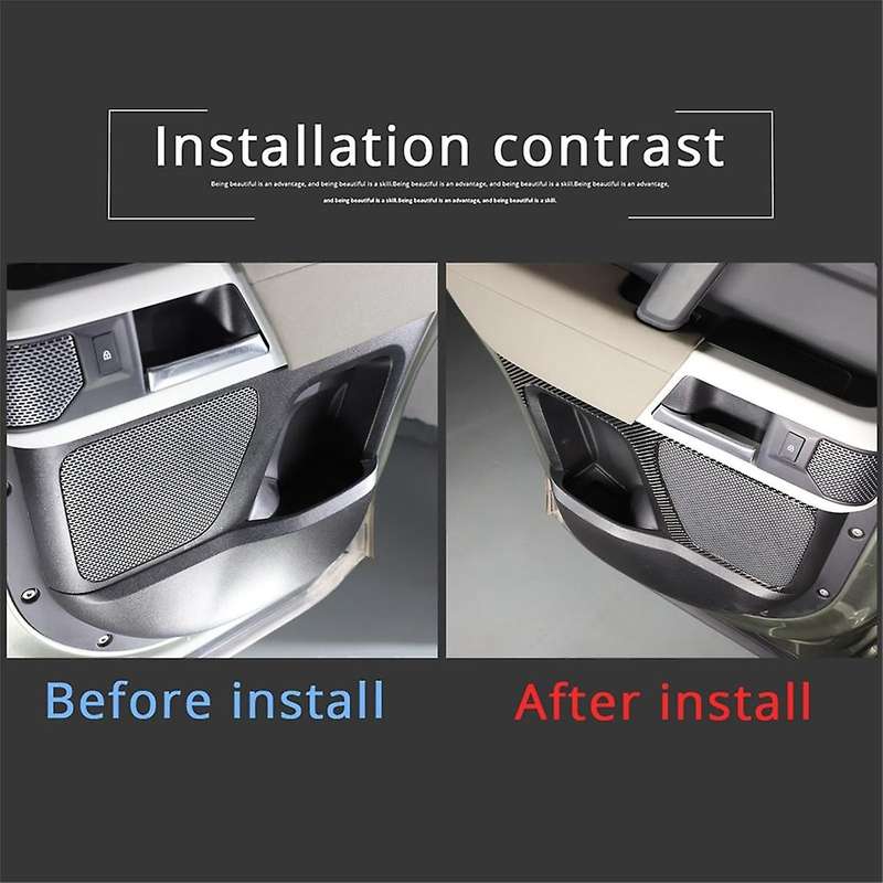 Carbon Fiber for 110 130 2020-2024 Rear Door Audio Speaker Cover Trim Interior Accessories