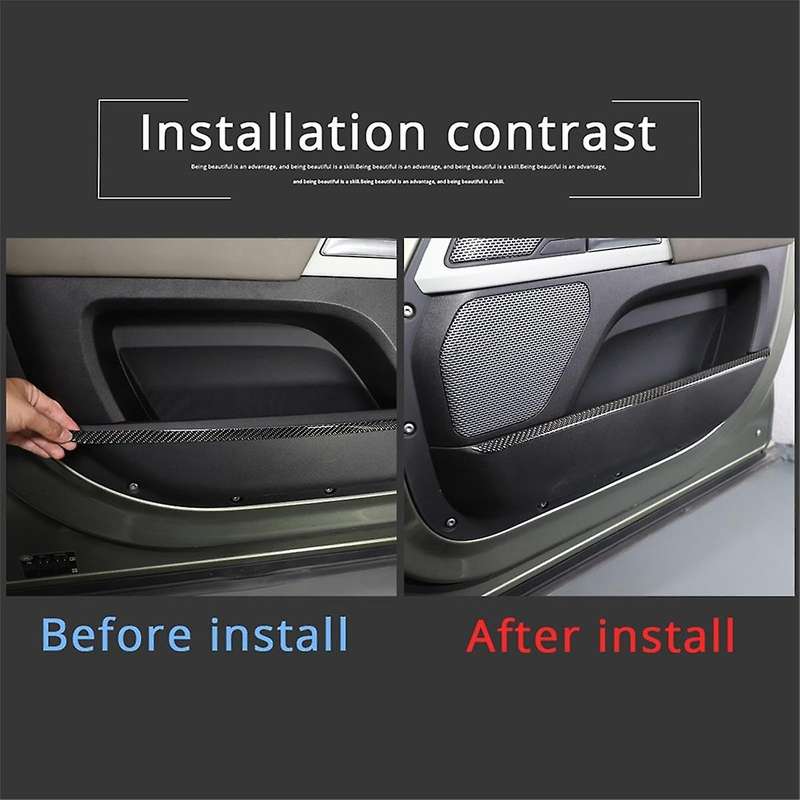 Carbon Fiber for 110 2020-2024 Inner Door Panel Storage Box Trim Interior Accessories