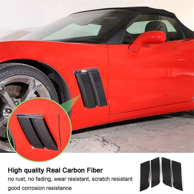 Carbon Fiber for 2005-2013 Car Sides Body Air Vent Outlet Cover Trim ,Black