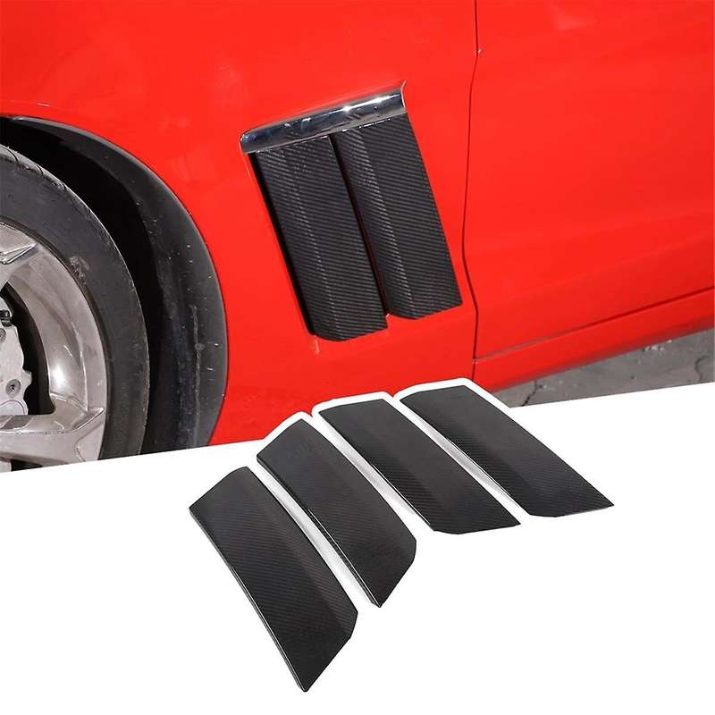 Carbon Fiber for 2005-2013 Car Sides Body Air Vent Outlet Cover Trim ,Black