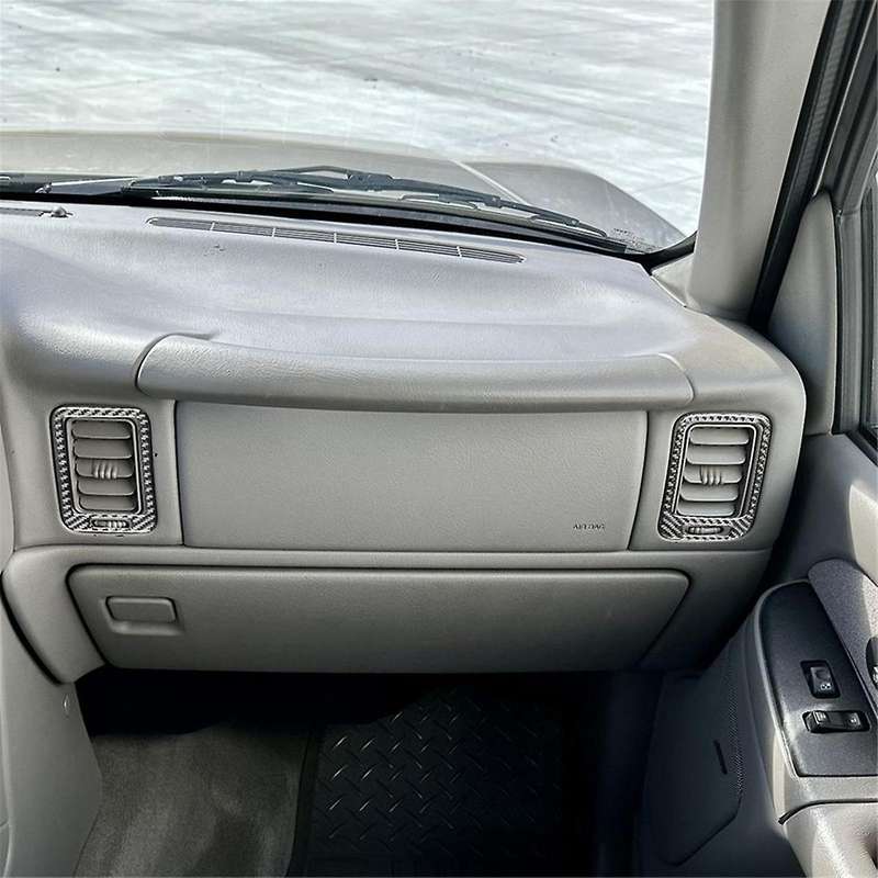 Carbon Fiber for 1500 1999-2002 Passenger Air Outlet Vent Cover Trim Frame Interior Accessories