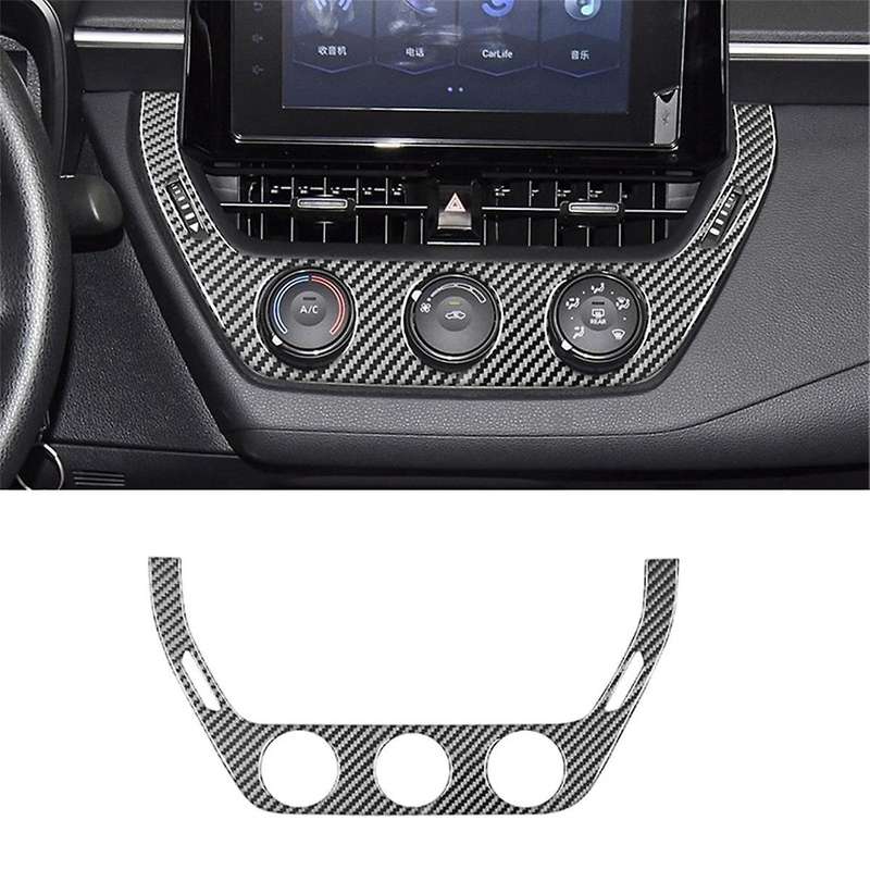 Carbon Fiber for 2019-2023 Center Control AC Vent Button Cover Trim Interior Accessories ,A