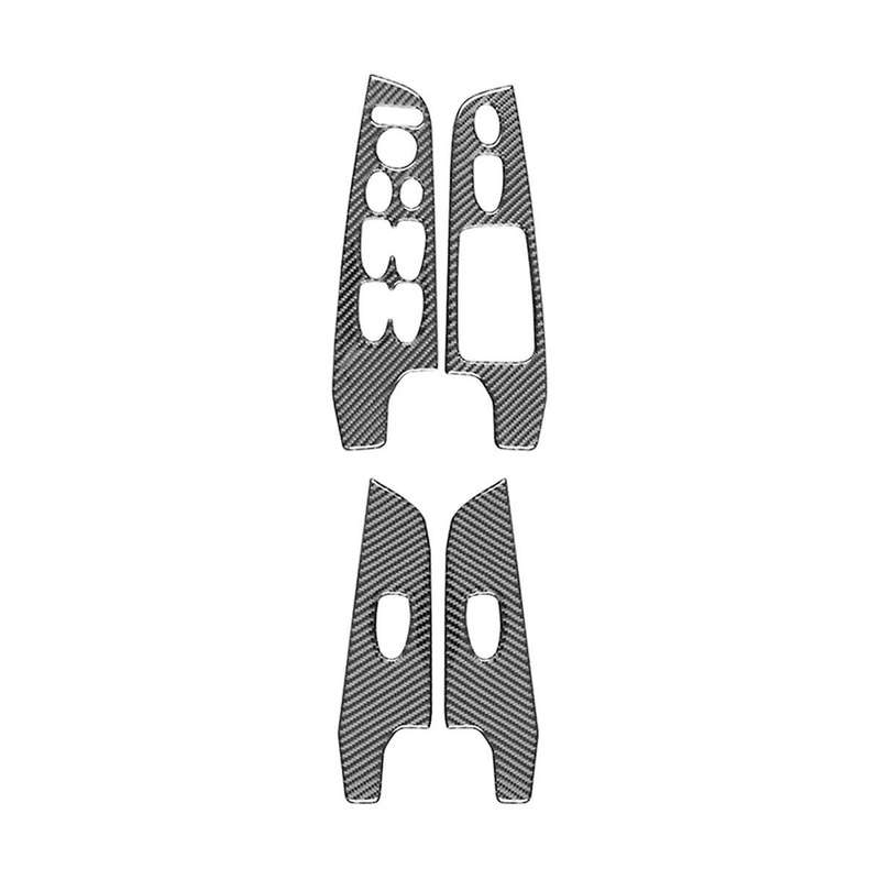 Carbon Fiber for 8th 2006-2011 Car Window Lift Switch Cover Sticker Trim Accessories ,LHD