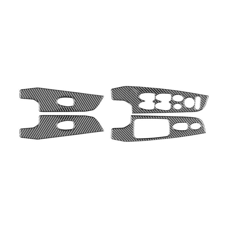 Carbon Fiber for 8th 2006-2011 Car Window Lift Switch Cover Sticker Trim Accessories ,LHD