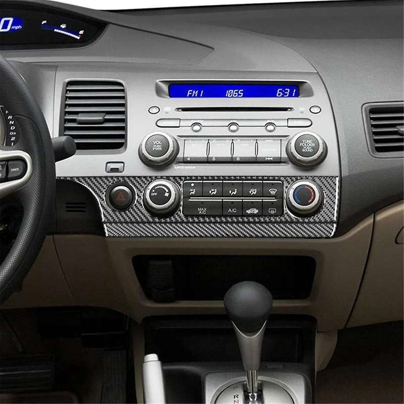Carbon Fiber for 8th 2006-2011 AC Air Conditioning Switch Panel Cover Trim Accessories