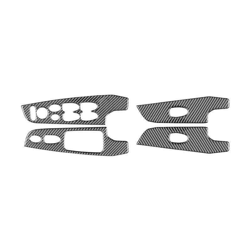 Carbon Fiber for 8th 2006-2011 Car Window Lift Switch Cover Sticker Trim Accessories ,RHD
