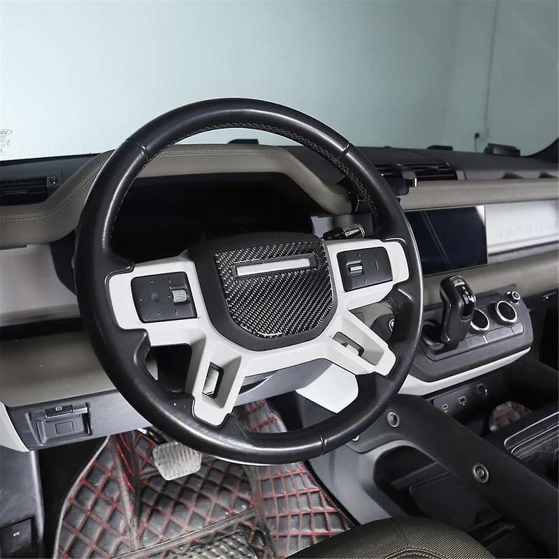 Carbon Fiber for 90 110 130 2020-2024 Car Steering Wheels Cover Trim Interior Accessories