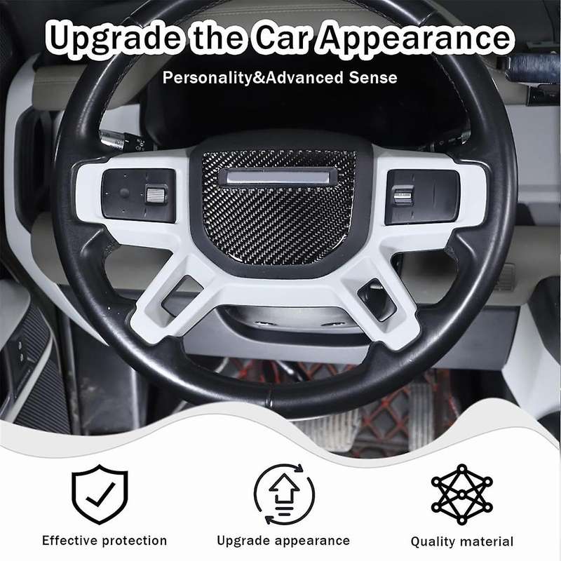 Carbon Fiber for 90 110 130 2020-2024 Car Steering Wheels Cover Trim Interior Accessories