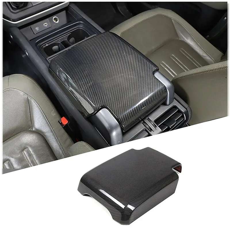 Carbon Fiber for 90 110 130 2020-2024 Center Console Armrest Panel Cover Trim Interior Accessories