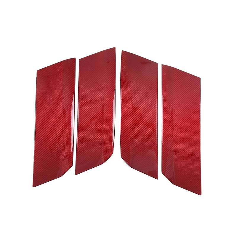 Carbon Fiber for C6 2005-2013 Car Sides Body Air Vent Outlet Cover Trim ,Red