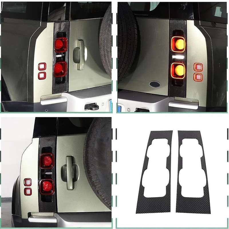 Carbon Fiber for 90 110 130 2020-2024 Rear Tail Light Panel Cover Trim Exterior Accessories