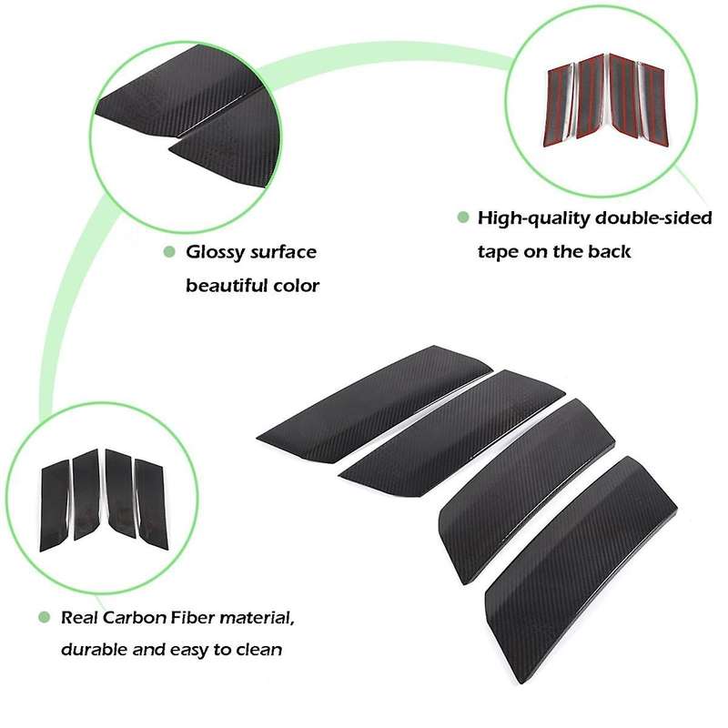 Carbon Fiber for C6 2005-2013 Car Sides Body Air Vent Outlet Cover Trim ,Black