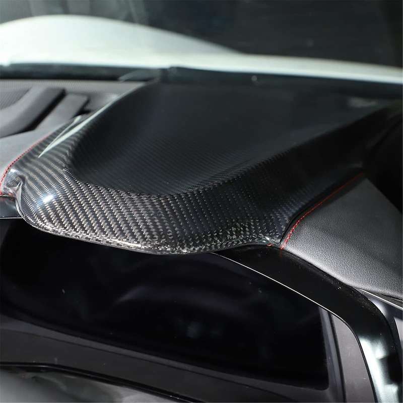 Carbon Fiber for C8 2020-2024 Dash Instrument Panel Cover Dashboard Trim Accessories (Without HUD)