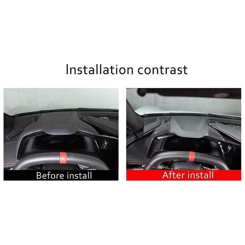 Carbon Fiber for C8 2020-2024 Dashboard Cover, Side Instrument Hood Panel Trim Accessories