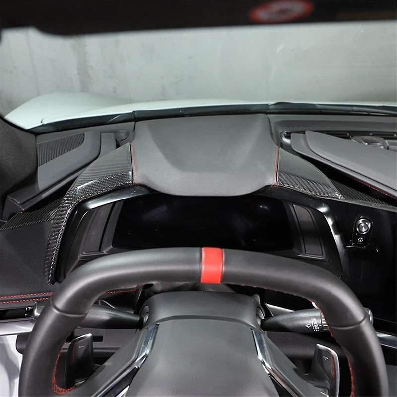 Carbon Fiber for C8 2020-2024 Dashboard Cover, Side Instrument Hood Panel Trim Accessories