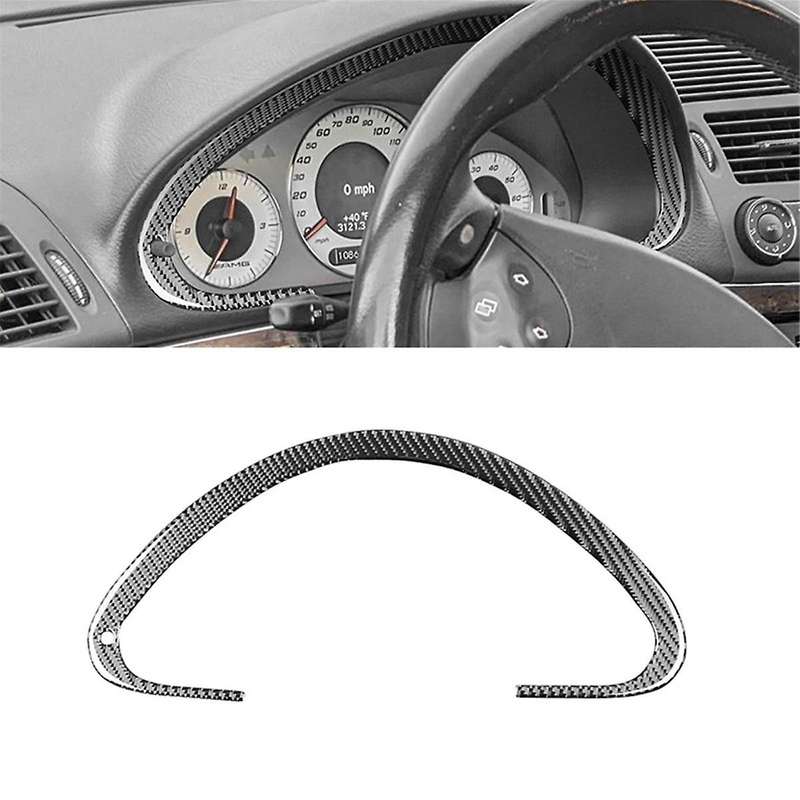 Carbon Fiber for E-Class W211 2003-2009 Dashboard Speedometer Cover Frame Trim Interior Accessories