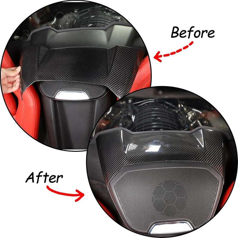 Carbon Fiber for C8 2020-2023 Coupe Rear Speaker Upper Panel Cover Trim Accessories