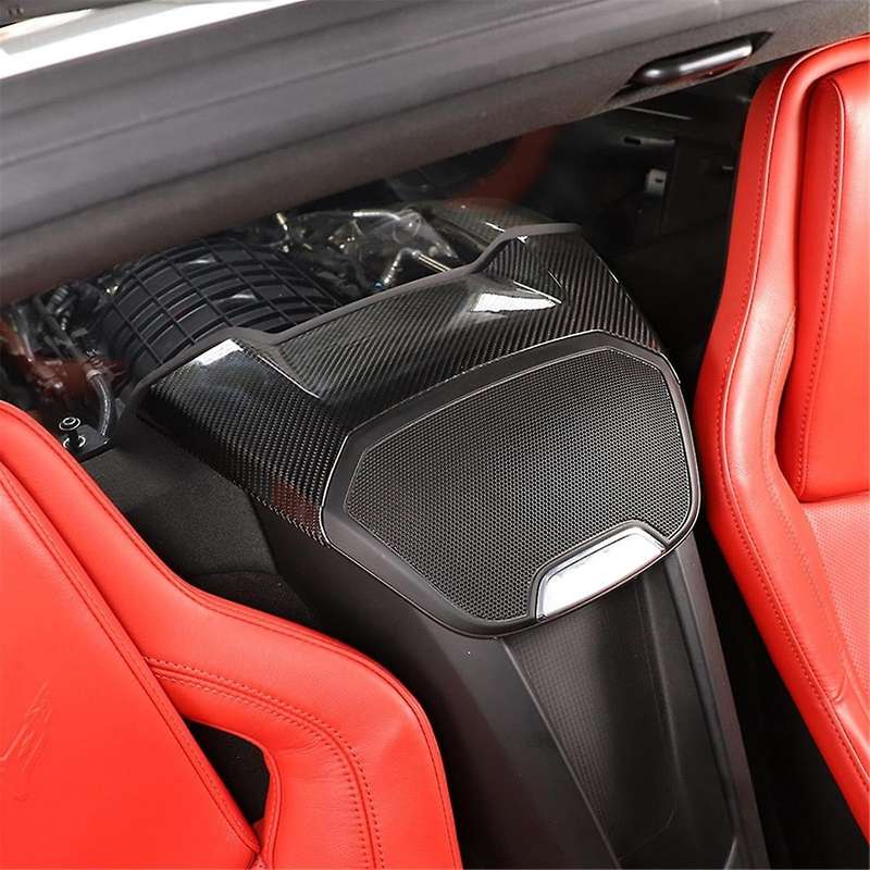 Carbon Fiber for C8 2020-2023 Coupe Rear Speaker Upper Panel Cover Trim Accessories