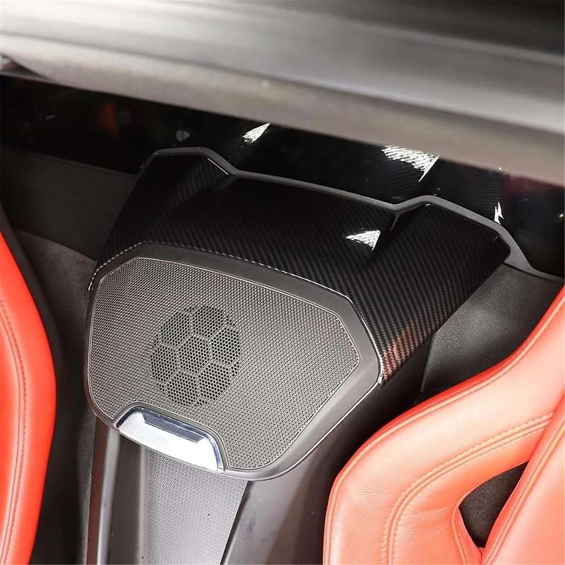 Carbon Fiber for C8 2020-2023 Coupe Rear Speaker Upper Panel Cover Trim Accessories