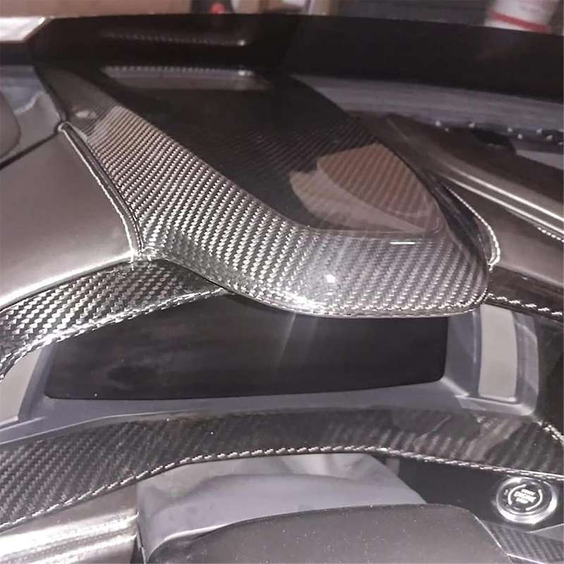 Carbon Fiber for C8 2020-2024 Upper Dashboard Instrument Panel Cover Trim Accessories (with HUD)